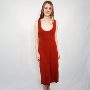 A.L.C Knit Sedona Clay Color Sleeveless Maxi Dress